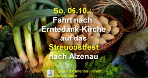 Erntedank-Ausflug nach Alzenau aufs Streuobstfest