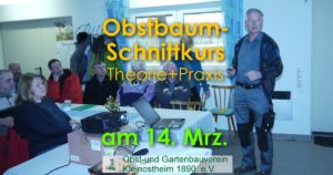 Obstbaumschnittkurs in Theorie und Praxis @ Vereinsheim im Freizeitgelände