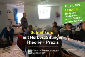 Schnittkurs mit Herbert Sittinger (Theorie + Praxis) @ Obstgarten von Herbert Geißler