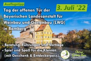Tag der offenen Tür der Bayerischen Landesanstalt für Weinbau und Gartenbau (LWG) in Bamberg - auch für Kids! @ Bayerischen Landesanstalt für Weinbau und Gartenbau