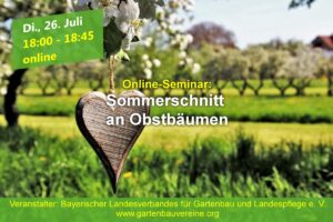 Online-Seminar „Sommerschnitt an Obstbäumen“ @ Webinar / Online