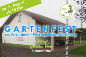 Neu: Gartenfest im Vereinsheim @ Vereinsheim des OGV