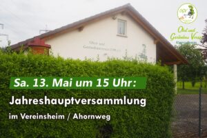 Jahreshauptversammlung 2023 @ Vereinsheim des OGV