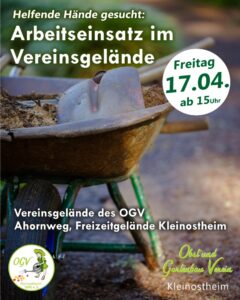 Helfer gesucht: Arbeitsdienst auf dem Gelände des OGV @ OGV Vereinsgelände