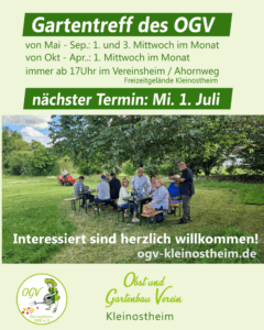 Gartentreff im Vereinsheim